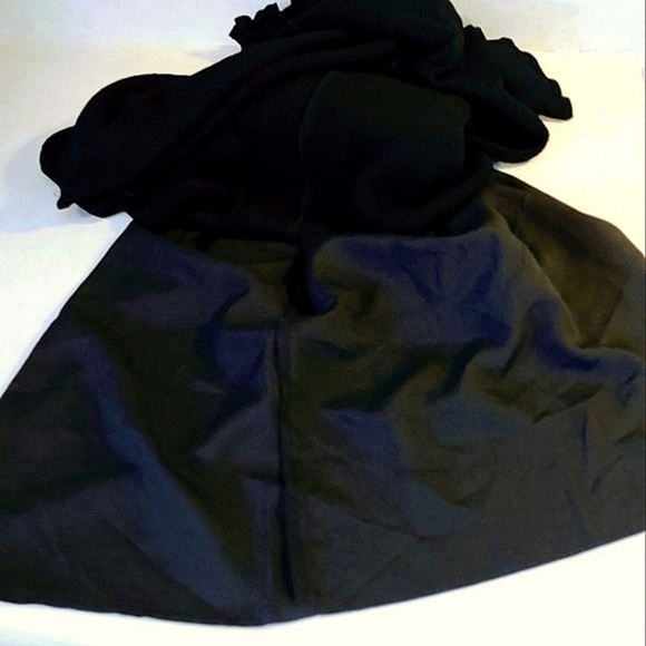 BLACK RAUCHED GAUZE COTTAGECORE DRESS WOMEN'S SIZE M - Picture 7 of 9